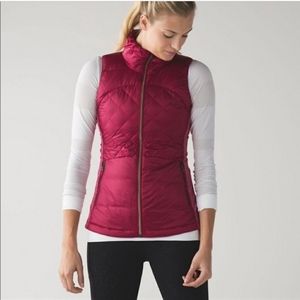 Lululemon Down For A Run Vest Berry Rumble
